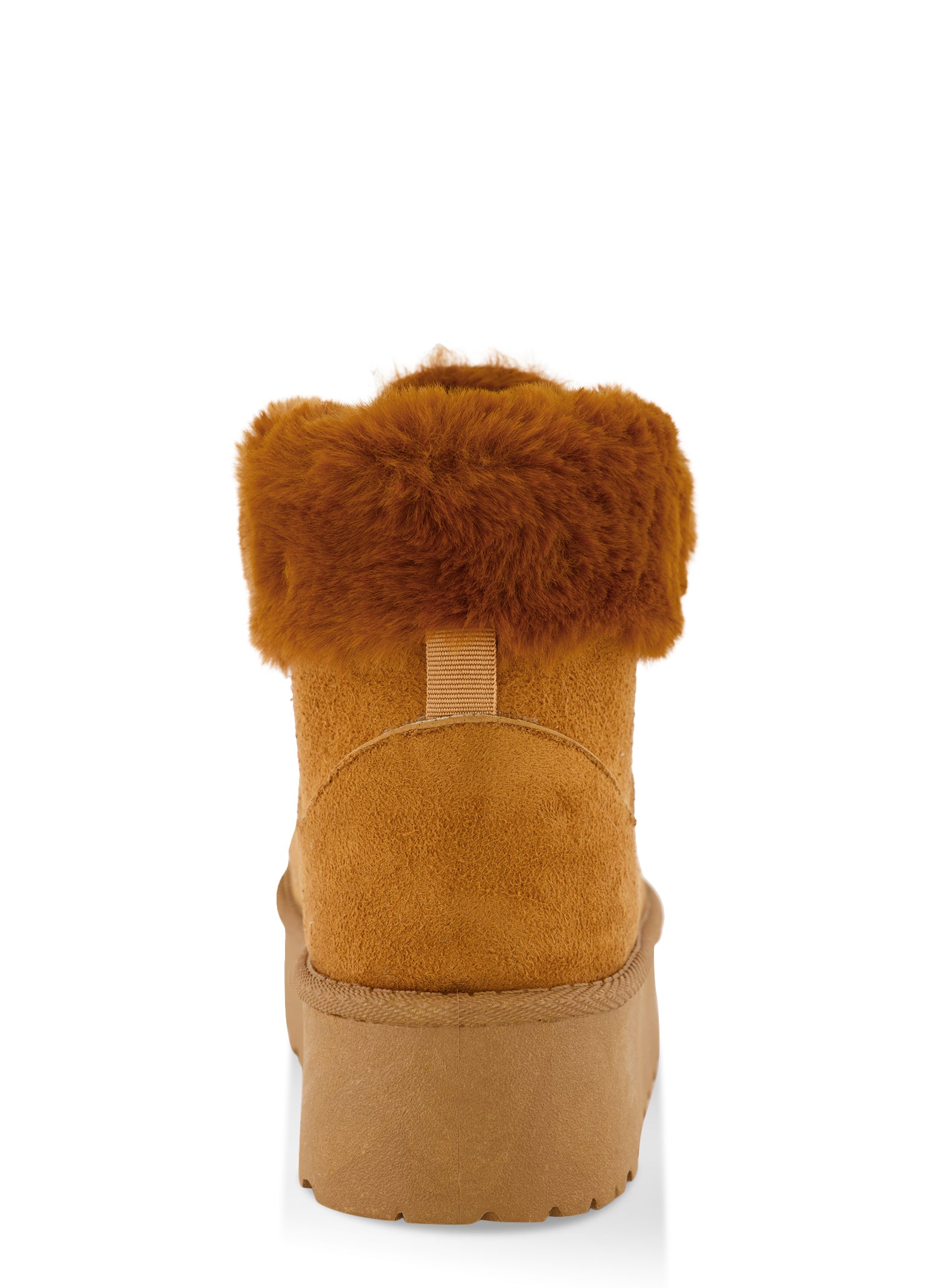 Faux Fur Lined Lace Up Platform Booties、mySite、camillekostekn