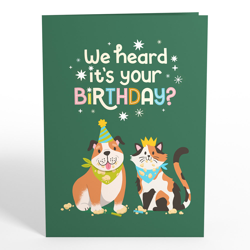 We Heard It's Your Birthday Dog and Cat Pop-Up Card、mySite、solidvoid