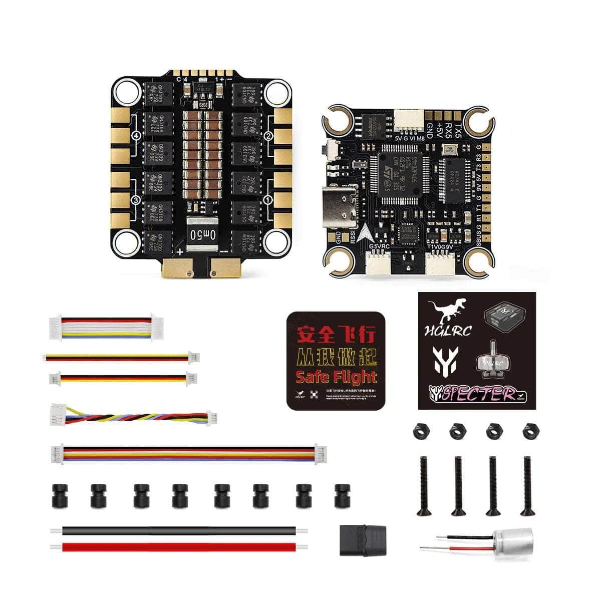  HGLRC SPECTER F460 HD 2-6S 30x30 Stack/Combo (F405 V2 FC / 8Bit 60A 4in1 ESC) - MPU6000、mySite、merchandisen