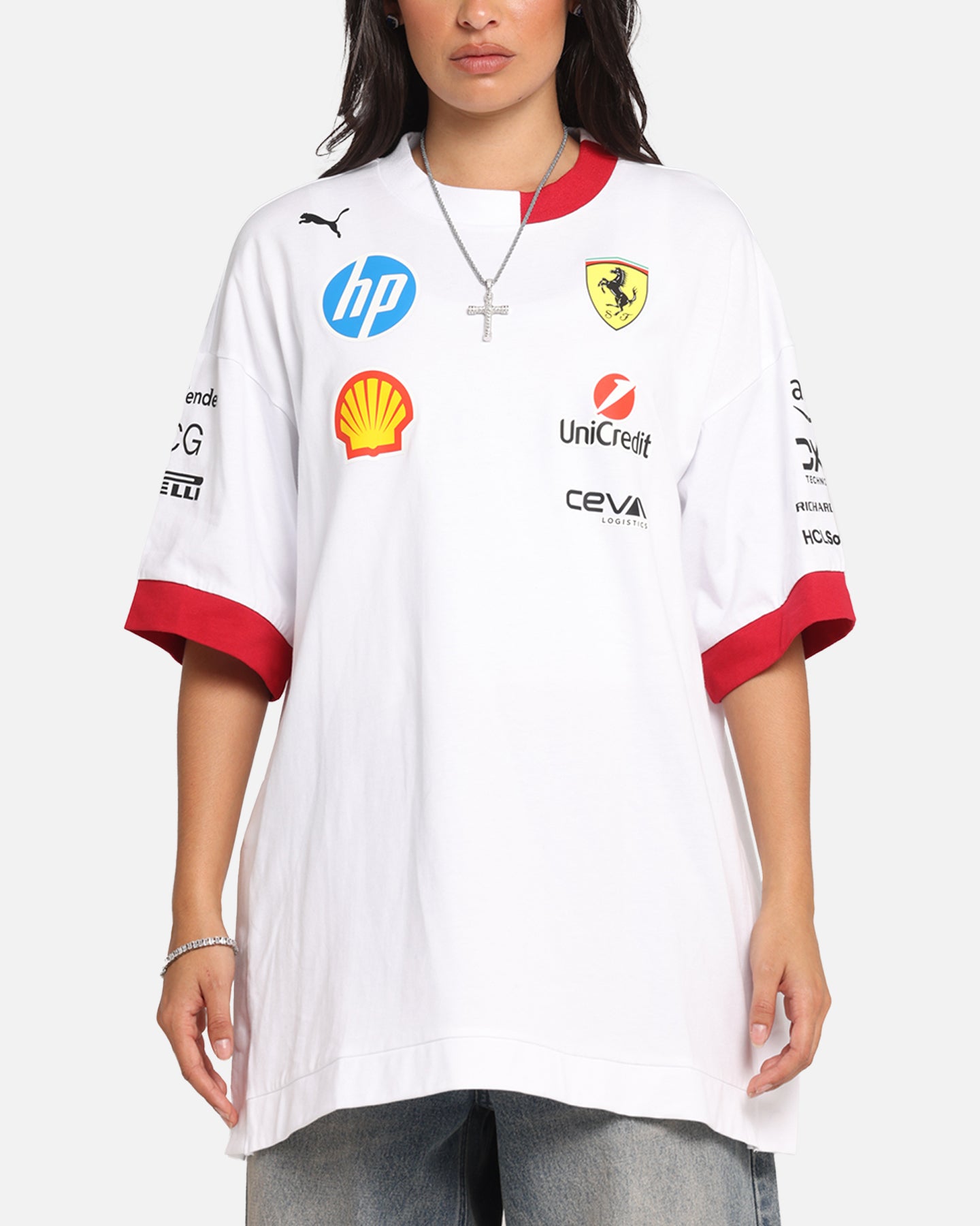 Puma X Scuderia Ferrari Drivers Oversized T-Shirt White、mySite、zt4zffjzw