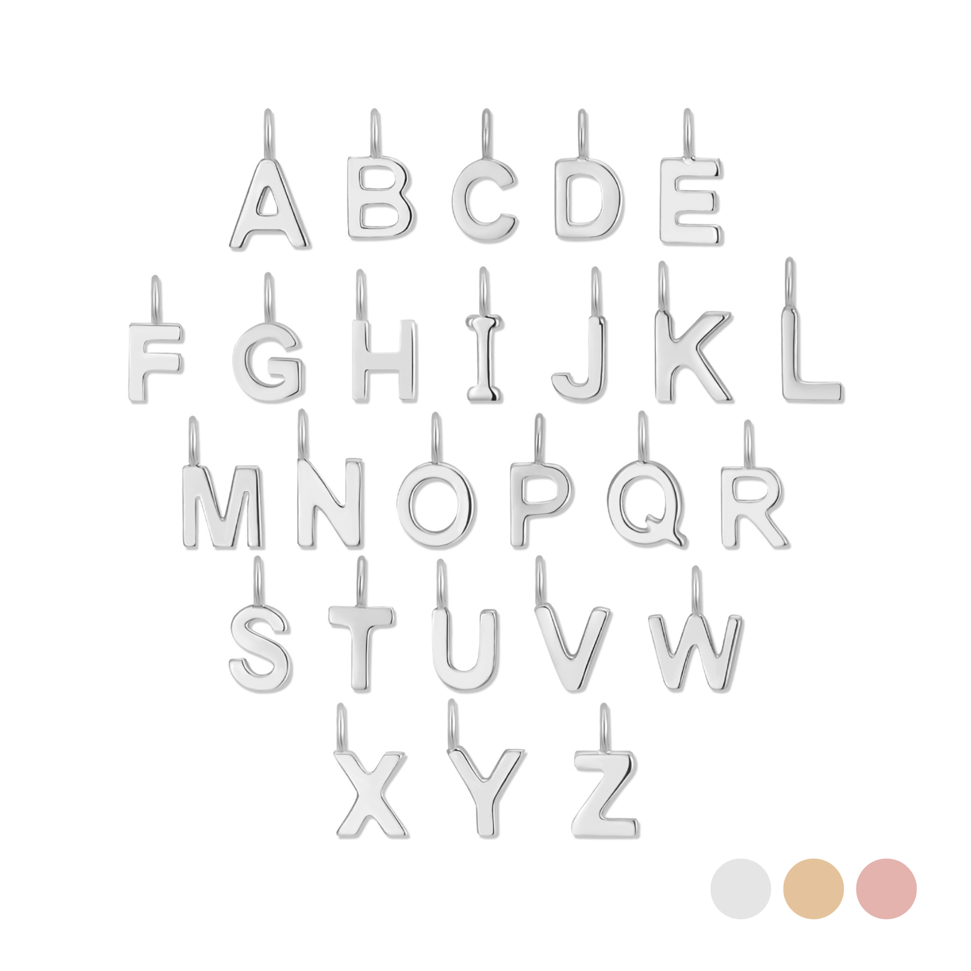 Permanent Jewelry Initial Letter Charm Set (A-Z)、mySite、dreamappss