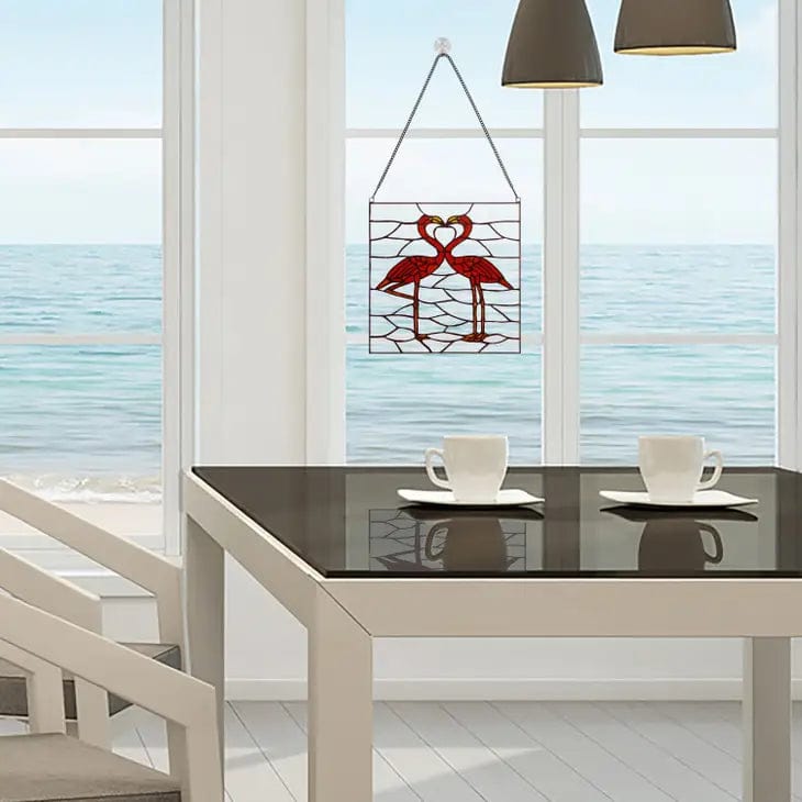 Flamingo Stained Glass Panel、mySite、g9winljtr