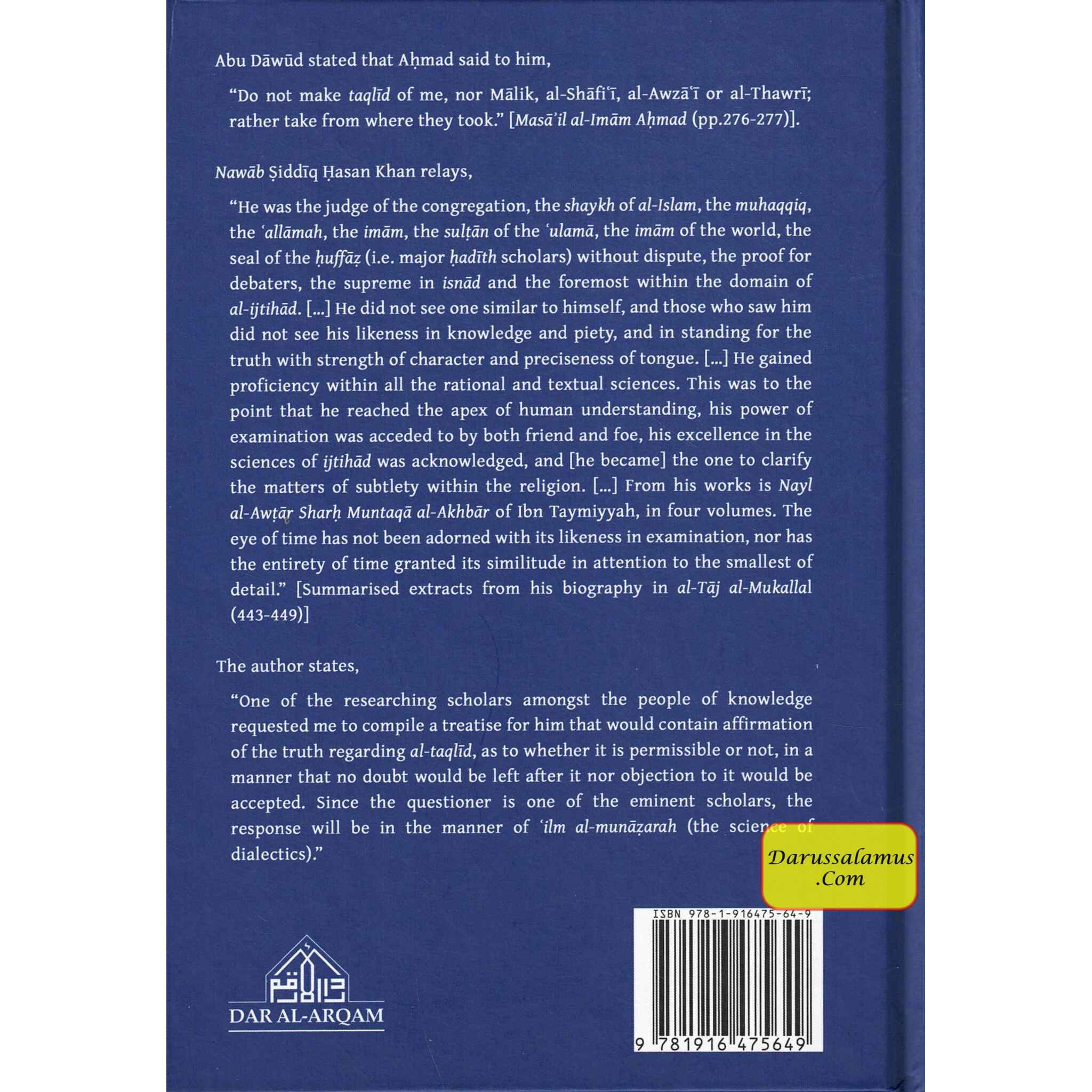 A Critique Of The Ruling Of al-Taqlid By Muhammad ibn Ali al-Shawkani、mySite、topwebapps