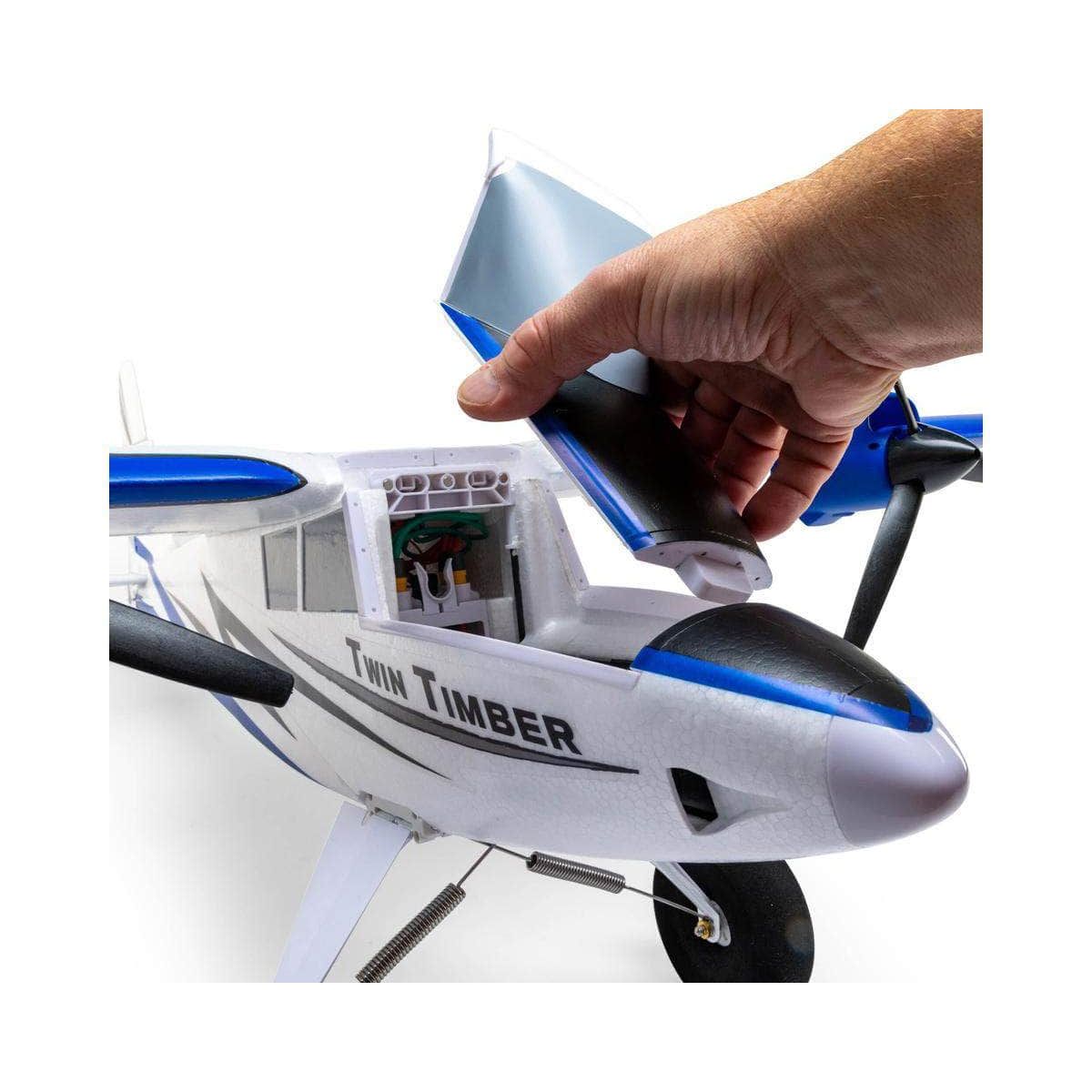  EFL23850, E-flite Twin Timber 1.6m BNF Basic Electric Airplane w/AS3X & Safe Select、mySite、merchandisen