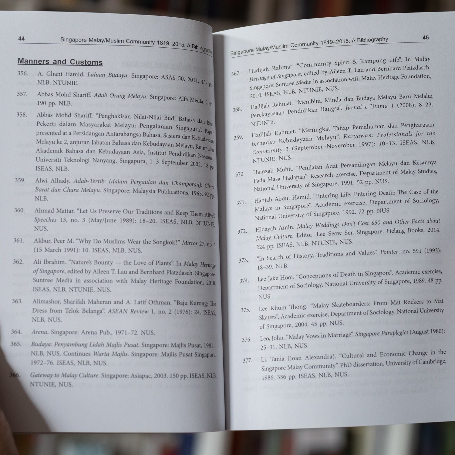 Singapore Malay/Muslim Community, 1819–2015: A Bibliography、mySite、topwebapps