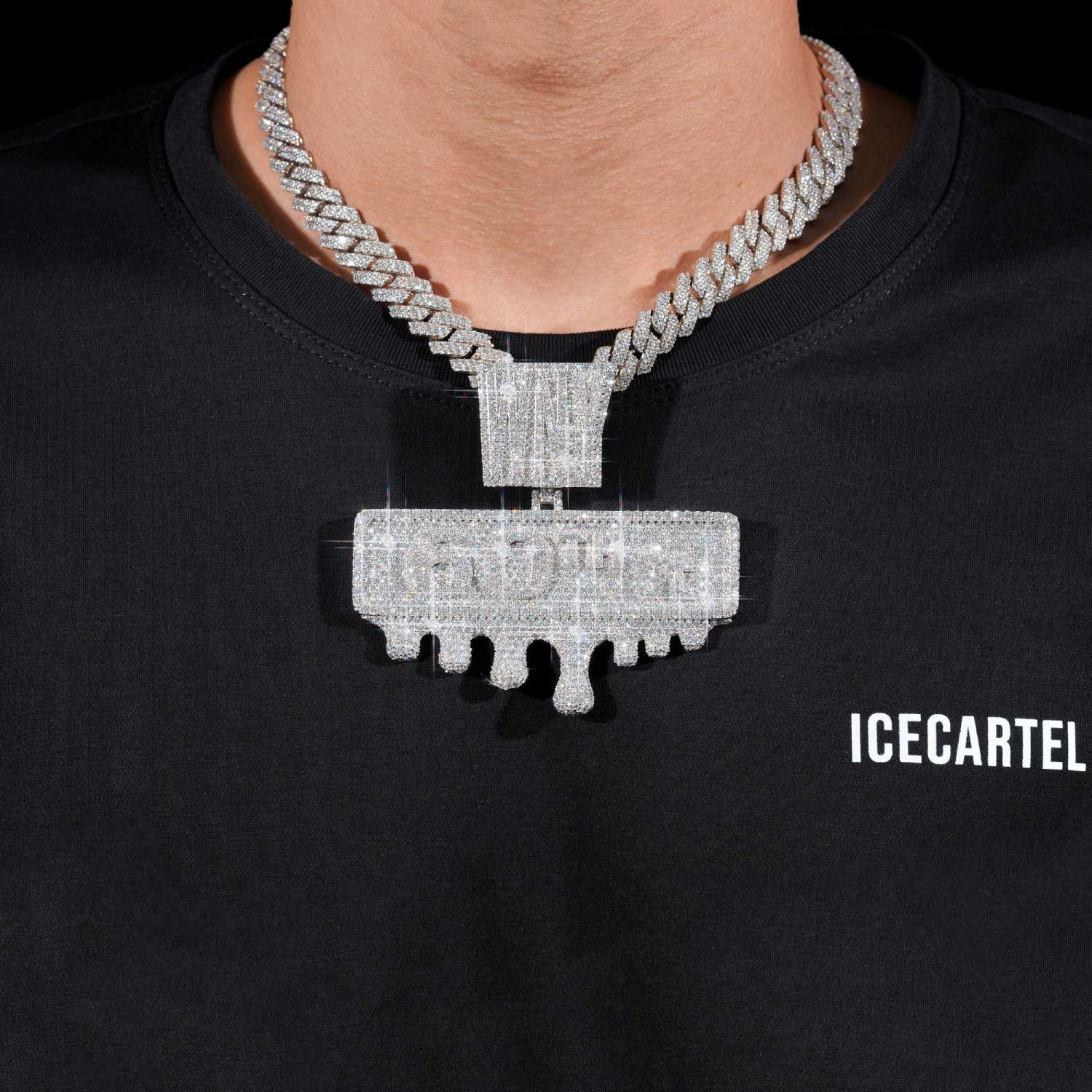 60th Steet Custom Moissanite Name Pendant 14K Gold、mySite、hinf8tx79