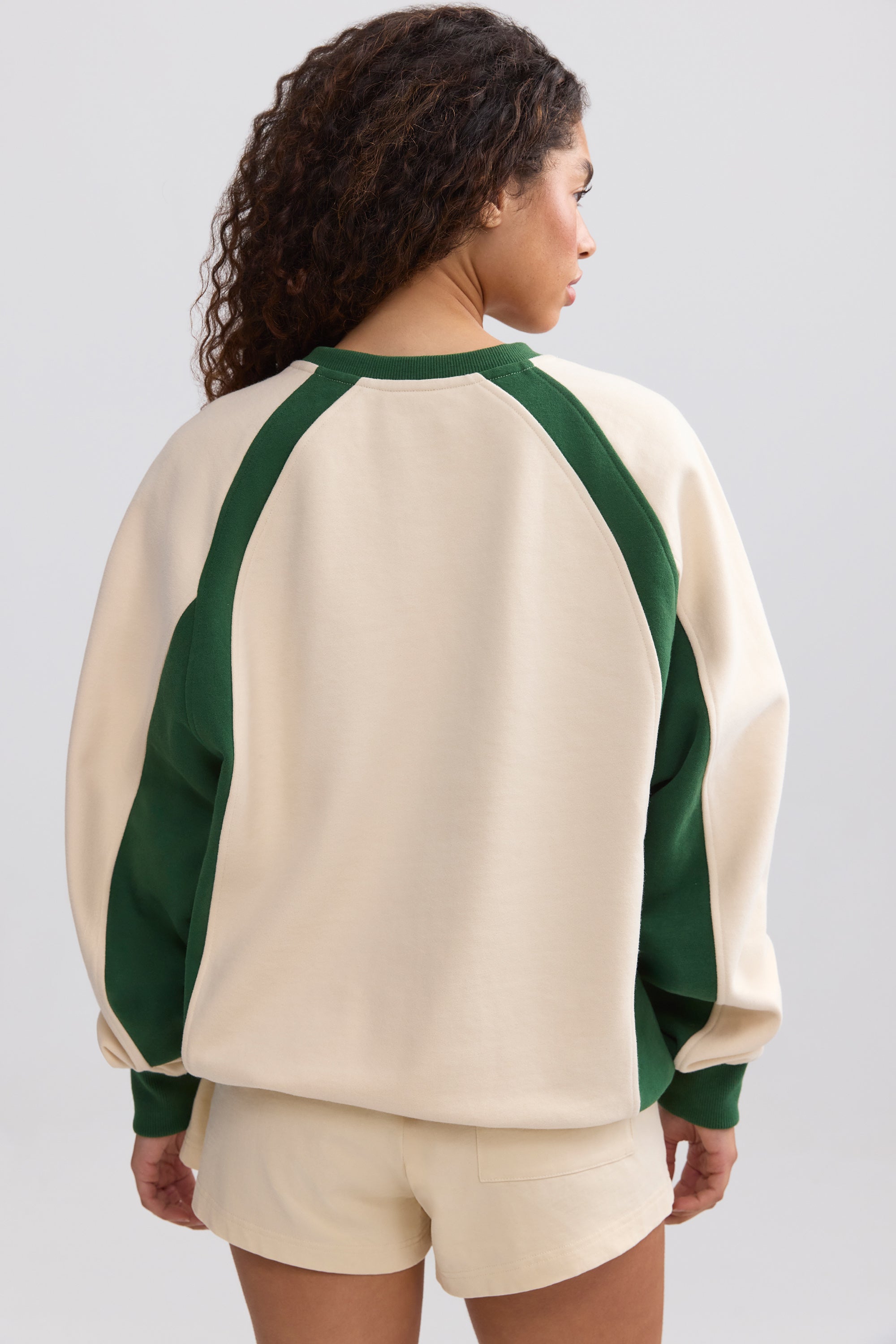Oversized Colourblock Sweatshirt in Marble、mySite、solidvoid