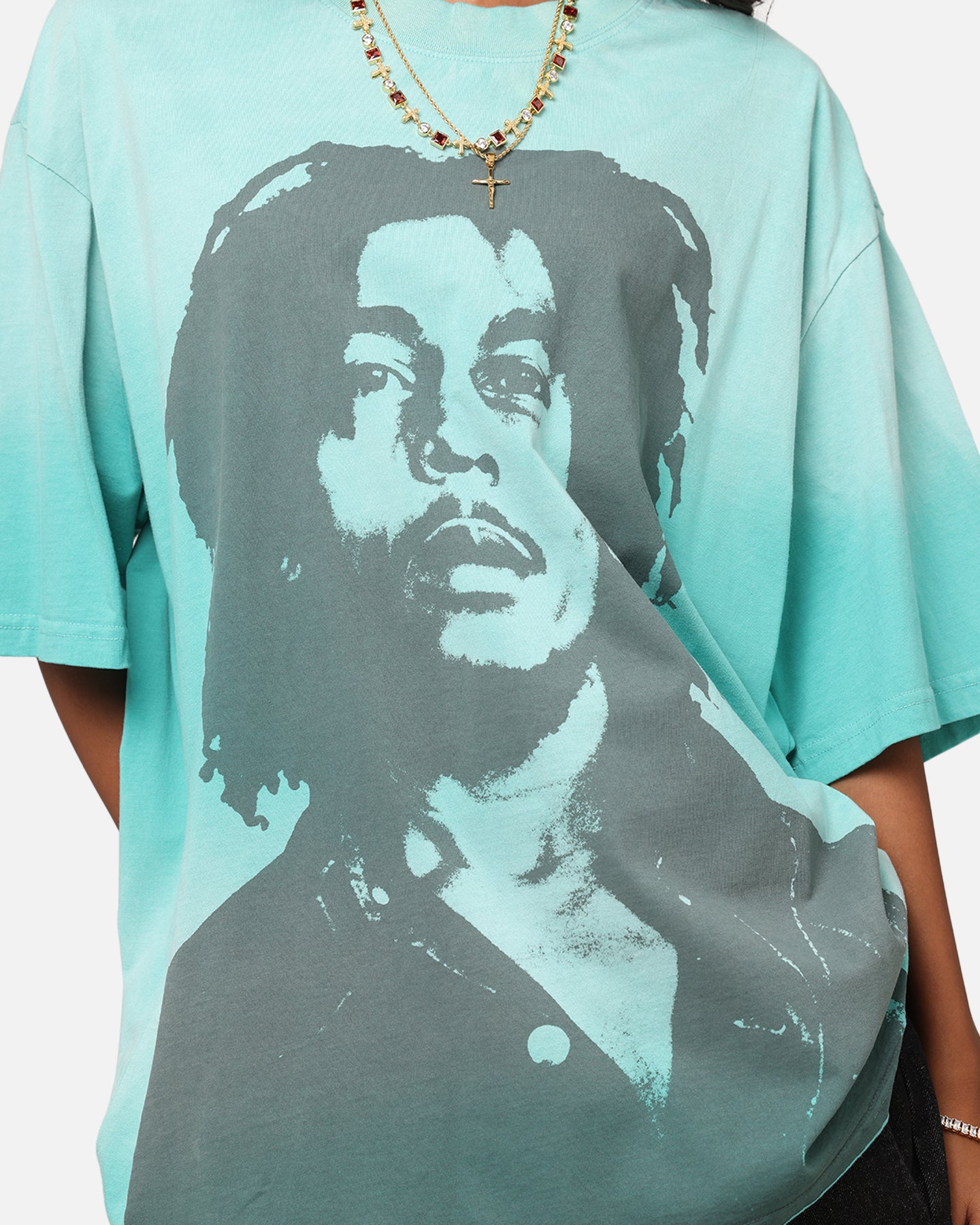 Bob Marley Bob Hem Vintage T-Shirt Washed Teal/Black、mySite、zt4zffjzw