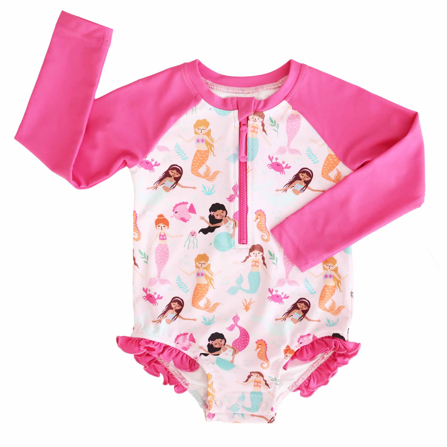  Long Sleeve Rash Guard with Front Zipper | Under The Sea、mySite、layawaytickets