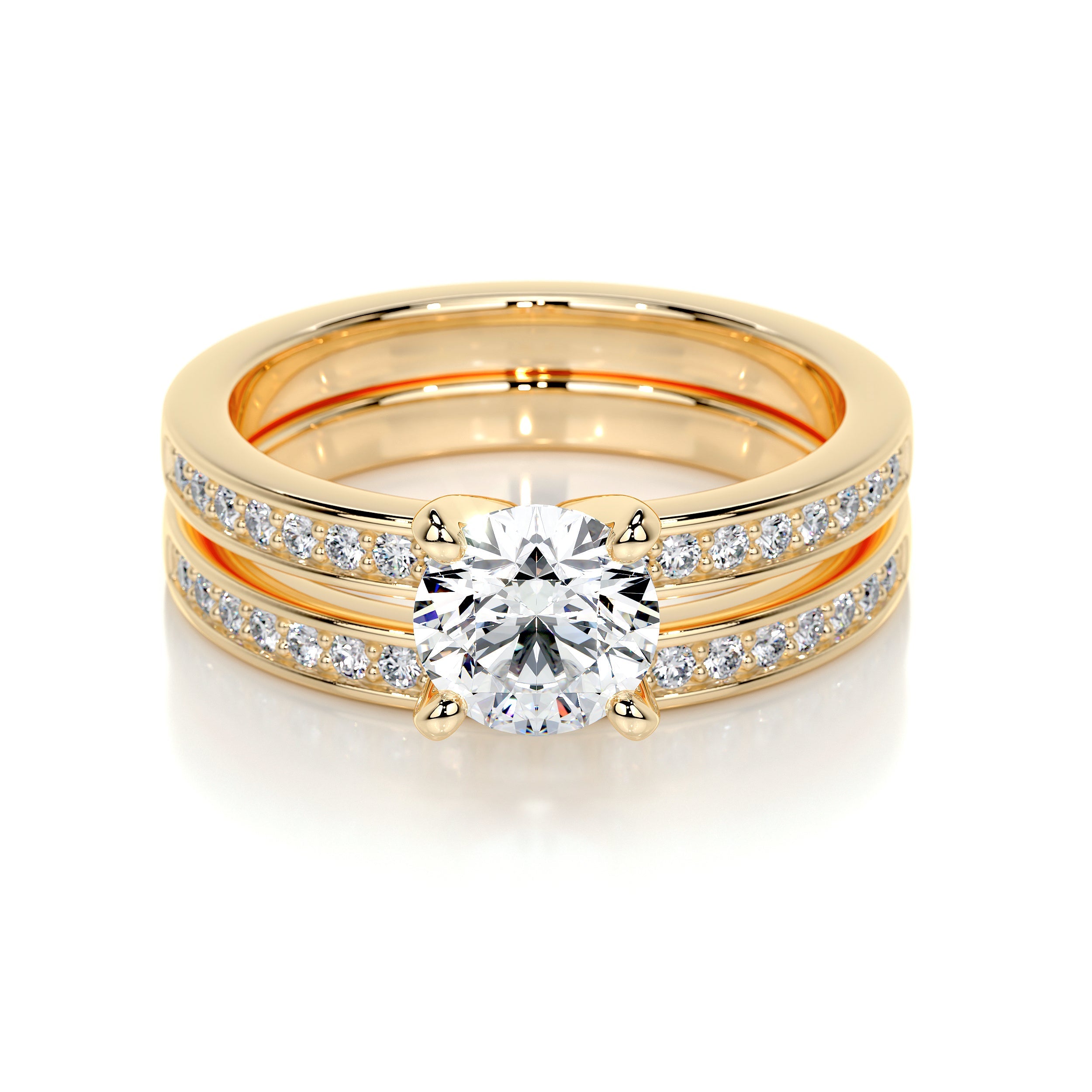 Giselle Lab Grown Diamond Bridal Set -18K Yellow Gold、mySite、hinf8tx79