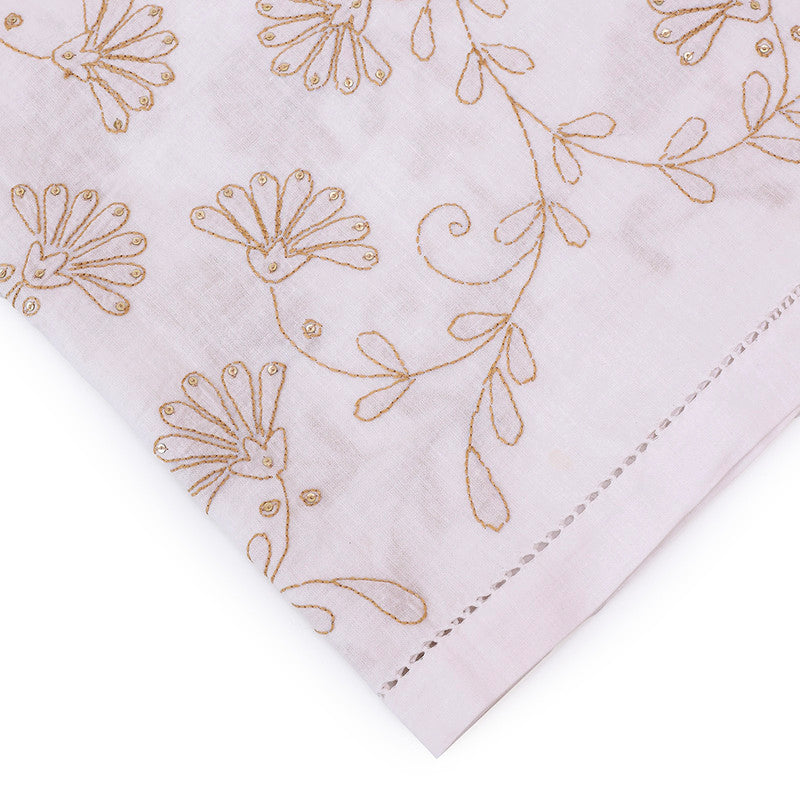 Cotton Table Runner | White & Beige | 171 x 33 cm、mySite、camillekostekn