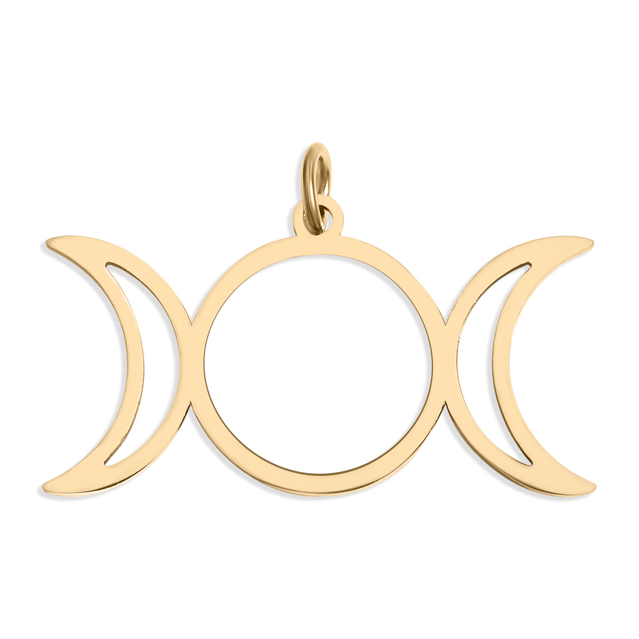 18K Gold PVD Stainless Steel Triple Moon Goddess Charm / PDL0178、mySite、dreamappss