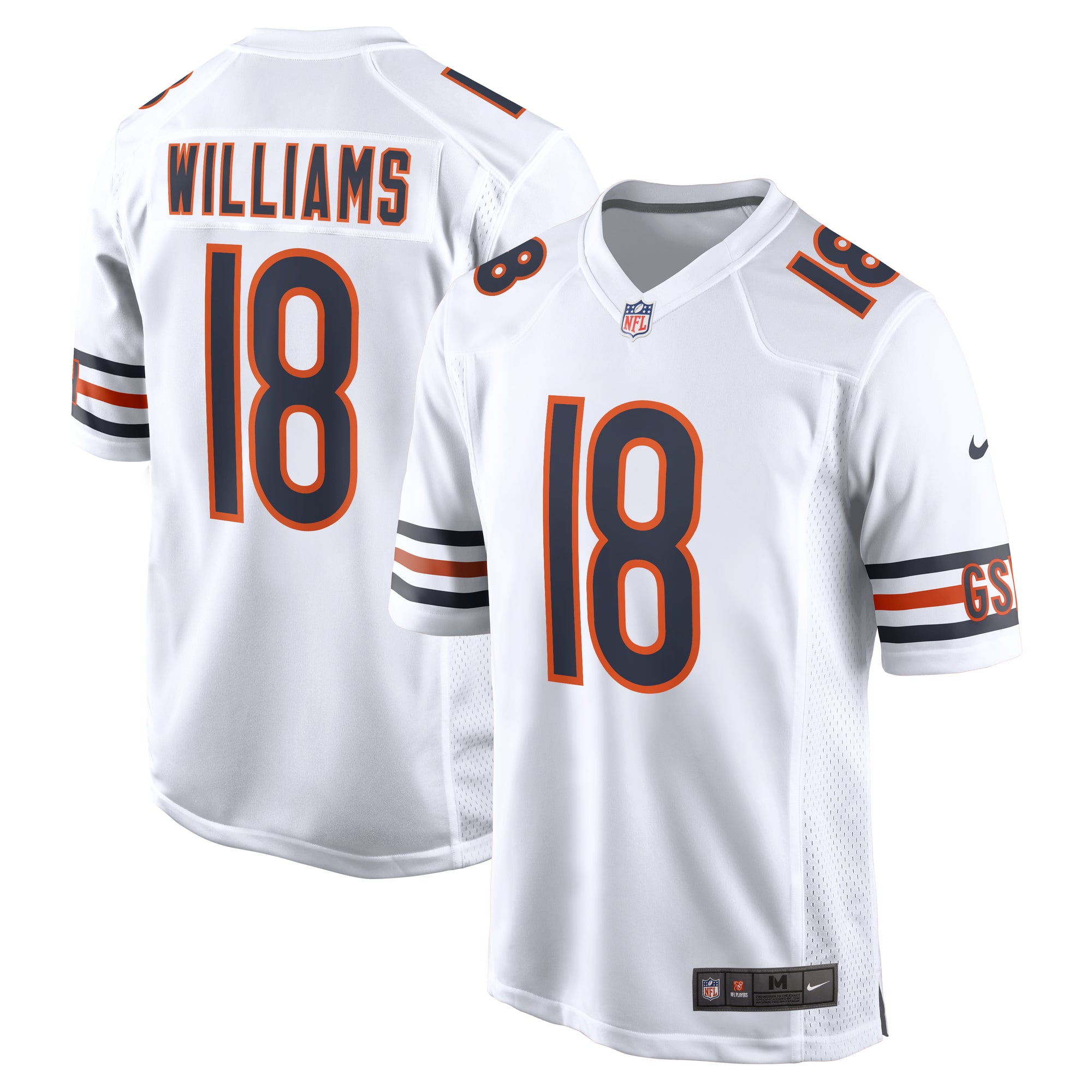 Caleb Williams Chicago Bears Nike White Road Replica Jersey、mySite、vikingsvslions