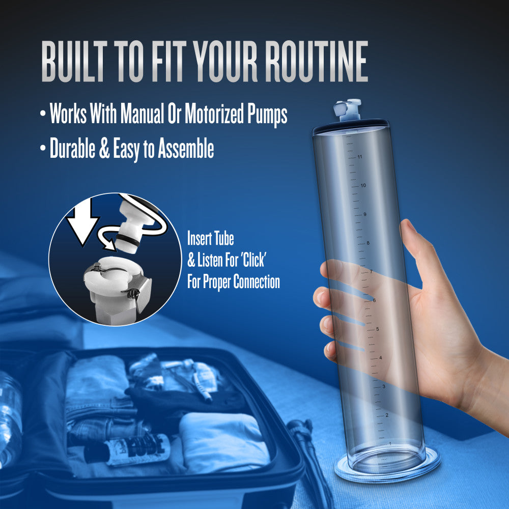 Performance By Blush® | 12 Inch x 2.75 Inch Penis Pump Cylinder - Clear、mySite、bottomscart