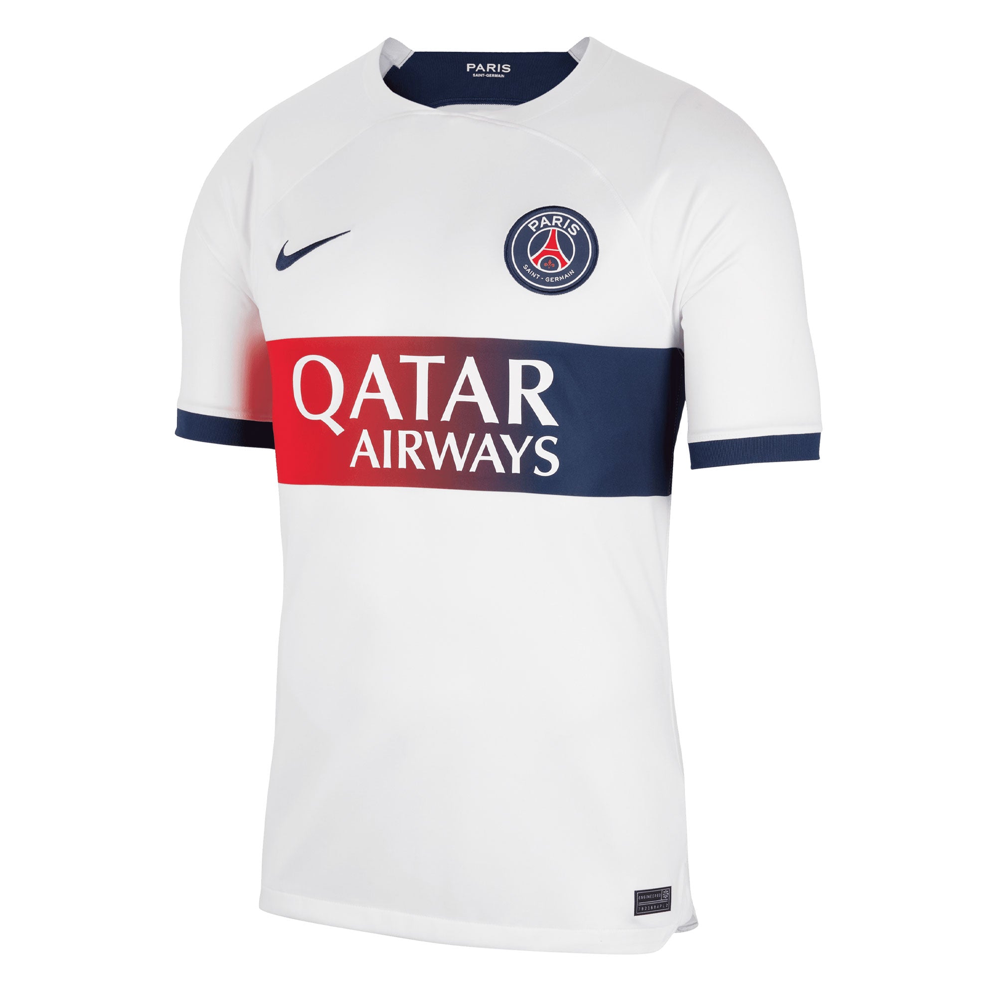 Nike Men's PSG 2023/24 Away Jersey White/Navy、mySite、noshort