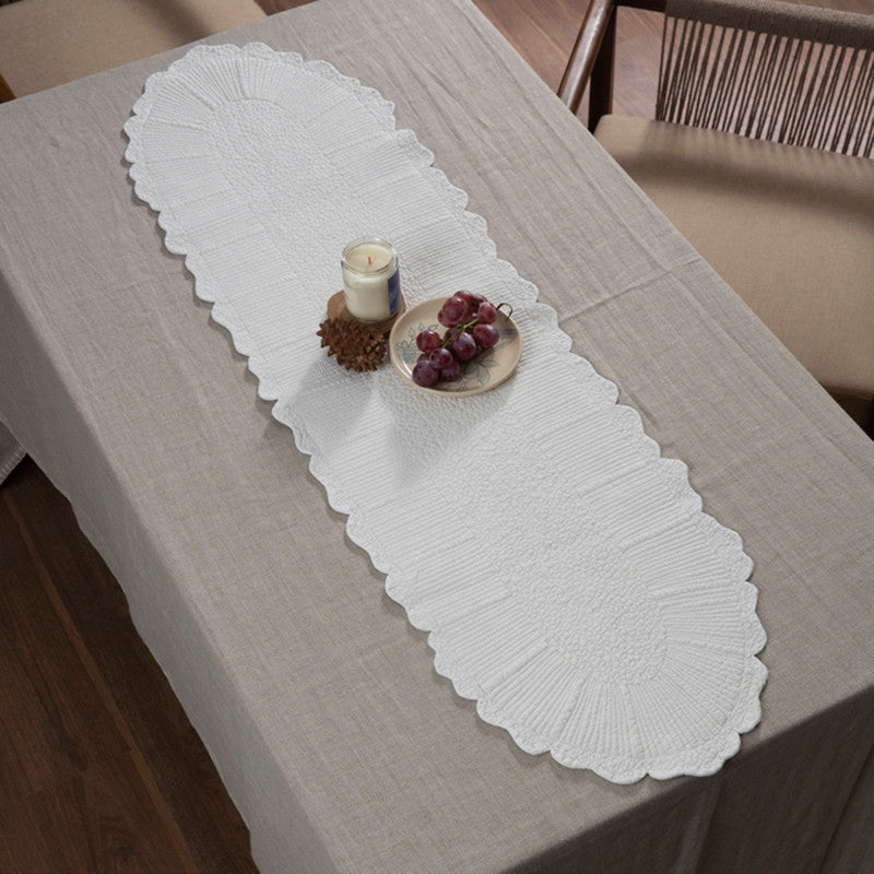 Cotton Table Runner | Ivory | 140 x 40 cm、mySite、camillekostekn
