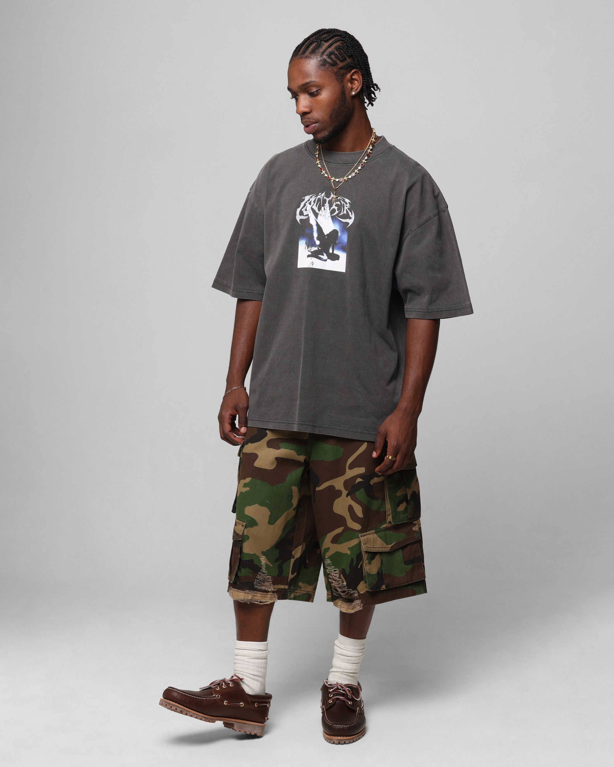 Loiter Angel Number Vintage T-Shirt Charcoal、mySite、zt4zffjzw