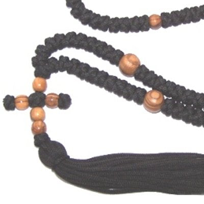 Holy Land Market Knotted wool chotki Rosary - Komvoschinia (KomvoskEni) with olive wood beads、mySite、topwebapps