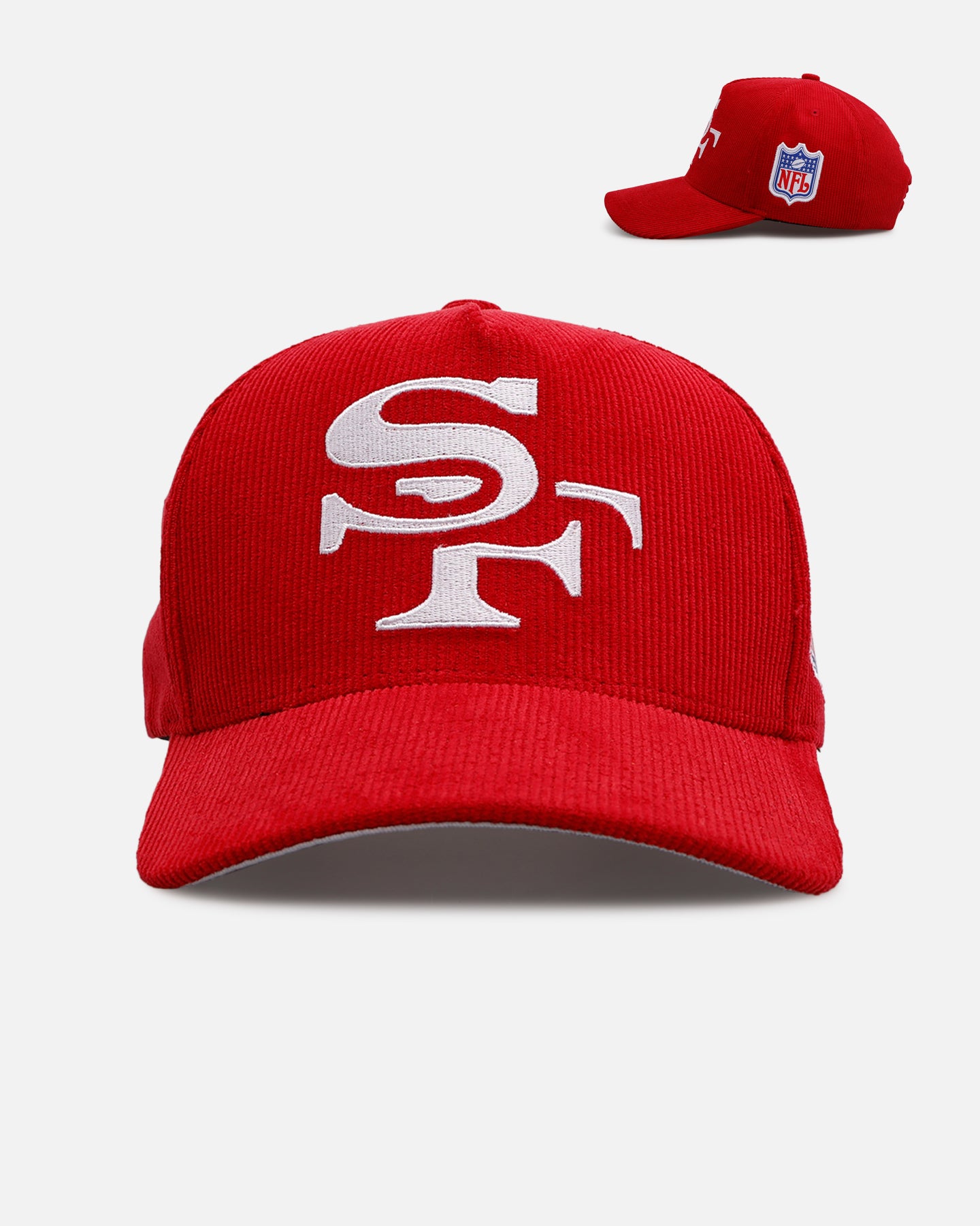 Mitchell & Ness San Francisco 49ers 'Vintage Cord' Pro Pinch Corduroy Snapback Red、mySite、zt4zffjzw