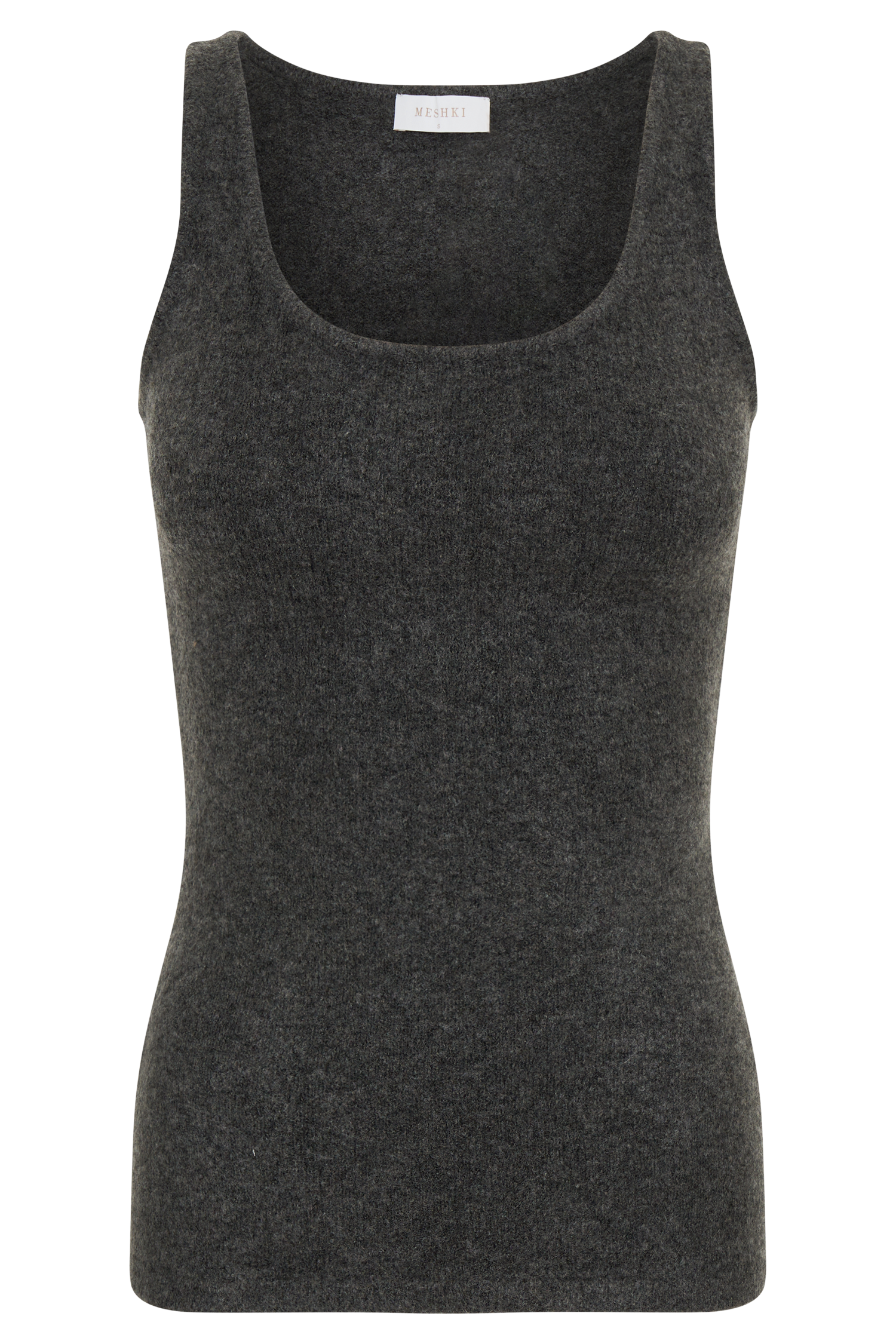 Shyann Sleeveless Longline Knit Top - Charcoal Marle、mySite、solidvoid