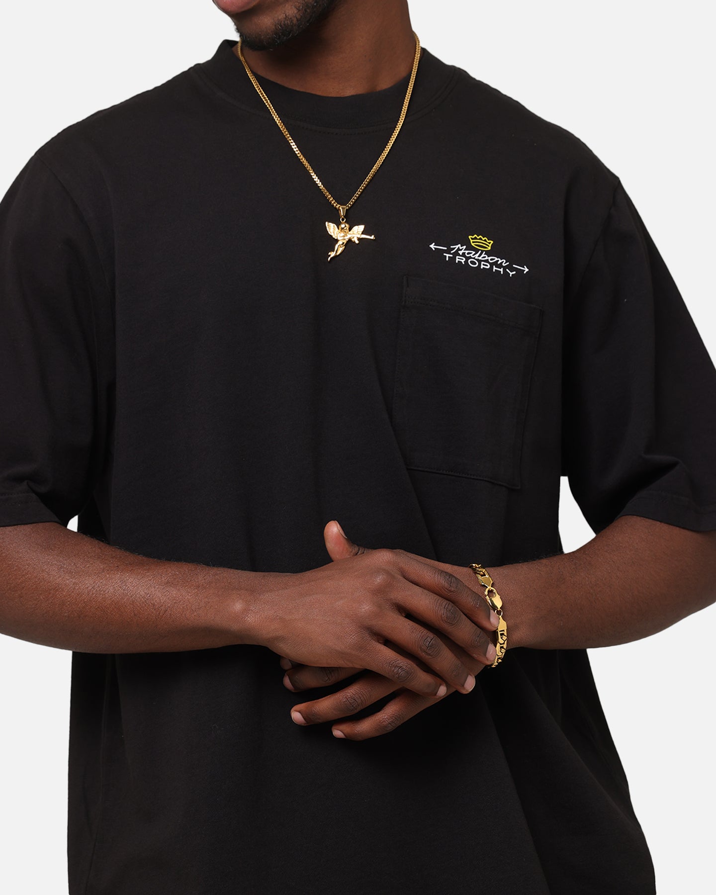 Malbon Pocket T-Shirt Black、mySite、zt4zffjzw