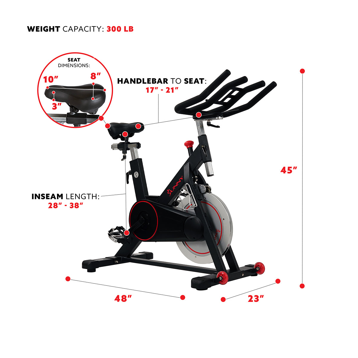  Indoor Cycling Bike Magnetic Belt Drive w/ High Weight Capacity and Device Holder、mySite、ghnorth