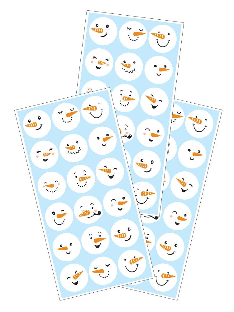  Decorative Stickers - Snowman Faces、mySite、ghnorth