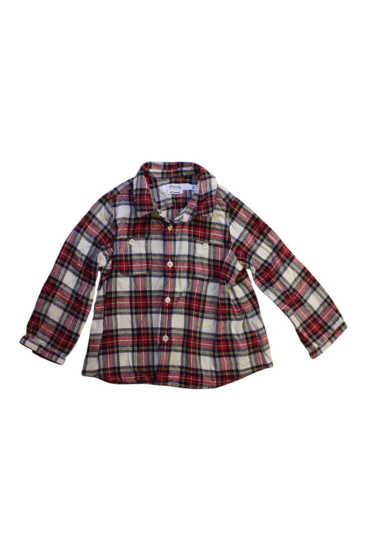 Bonpoint Checkered Long Sleeve Shirt 18-24M、mySite、g9winljtr