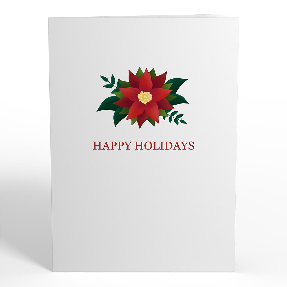 Holiday Poinsettia Sleigh Pop-Up Card、mySite、solidvoid
