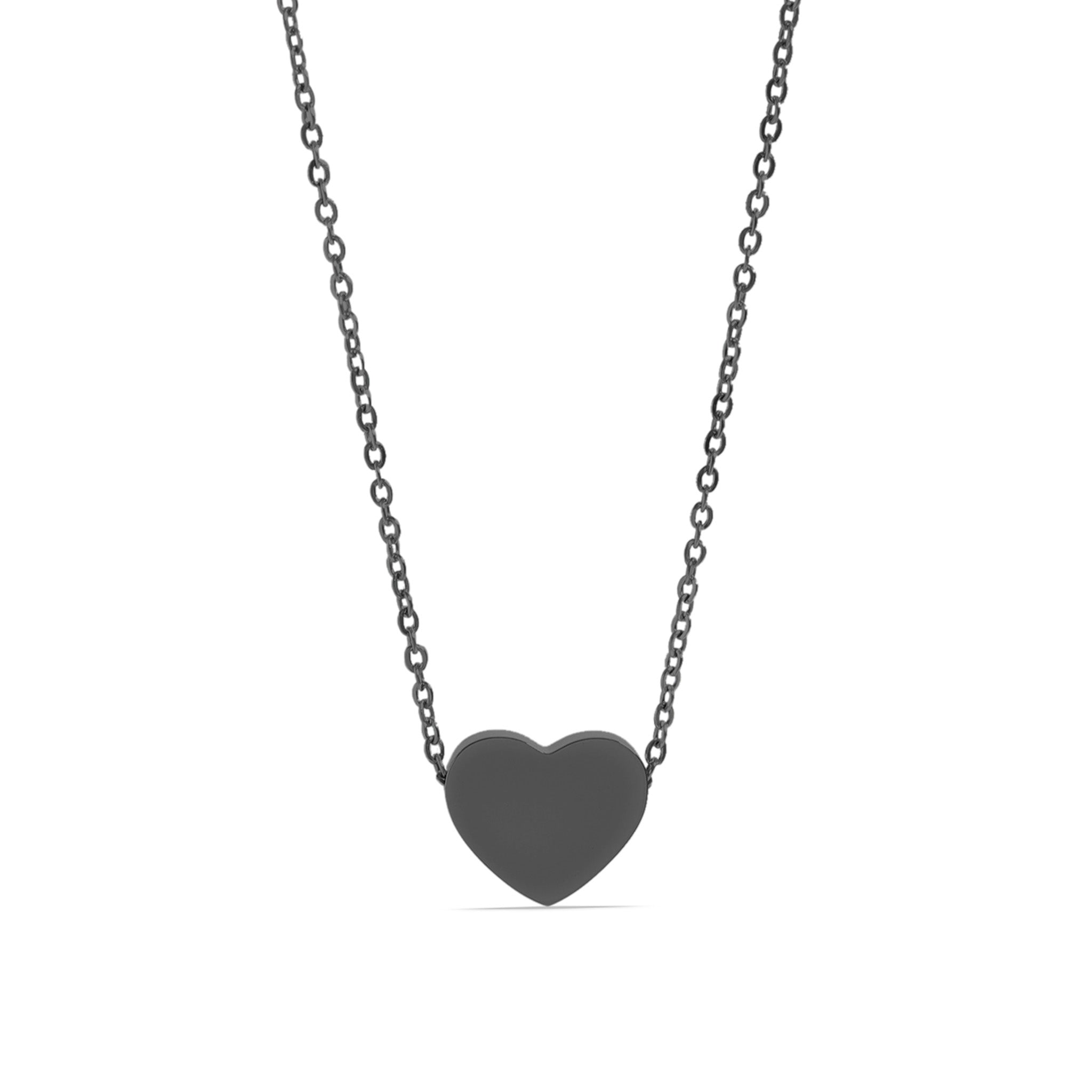 18K Gold PVD Stainless Steel Blank Heart Necklace / SBB0250、mySite、dreamappss