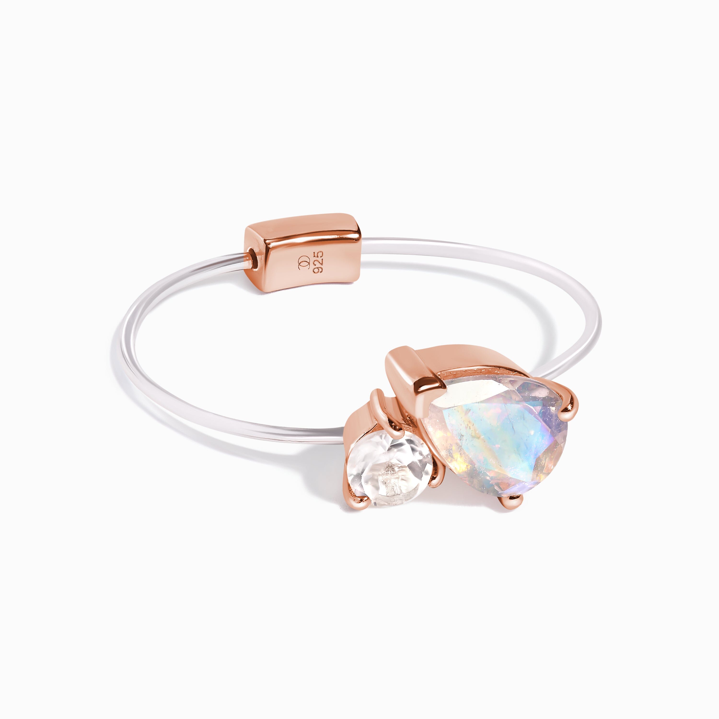 Floating Ring - Toi Et Moi Moonstone & White Topaz、mySite、hinf8tx79