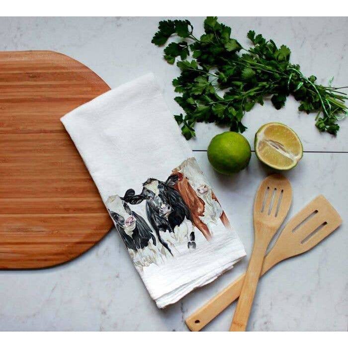 Closeout Farm Animal Watercolor Flour Sack Tea Towels-Rabbits, cows, horse, chicken、mySite、g9winljtr