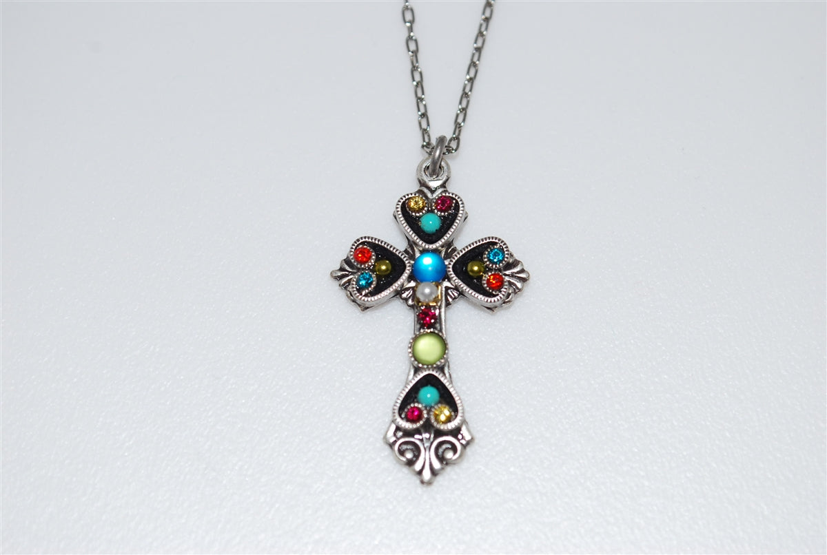 Medium Cross Necklace Multicolor、mySite、g9winljtr