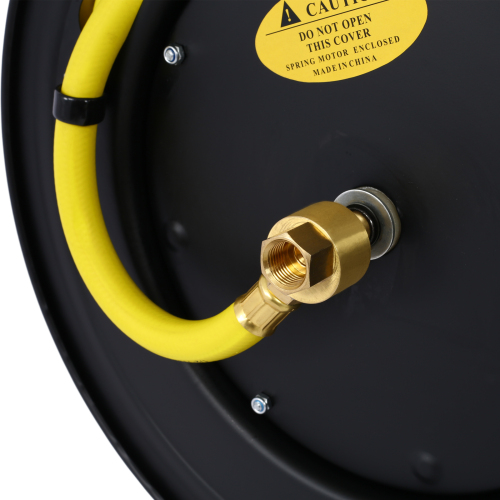 Air Reel Retractable 3/8" Inch x 50' Feet Premium Commercial Flex Hybrid Polymer Hose Max 300 PSI Heavy Duty Steel Frame、、eastwooduniform