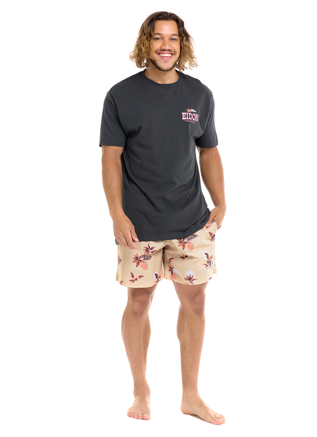 Eidon Men's 17 I'm Leafing Volley Swim Trunks、mySite、noshort