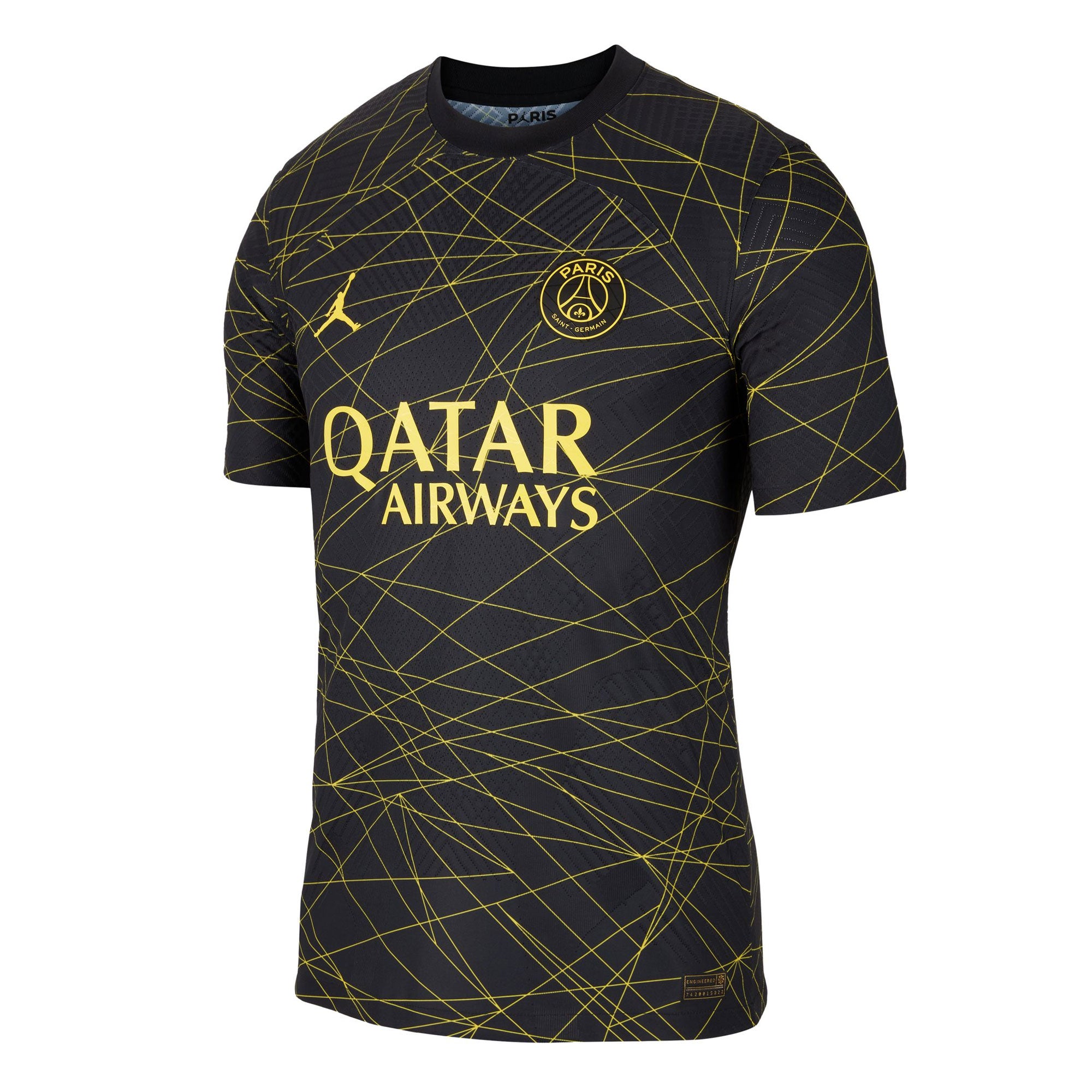 Nike Men's PSG 2022/23 Dri-FIT Fourth Jersey Black/Yellow、mySite、noshort