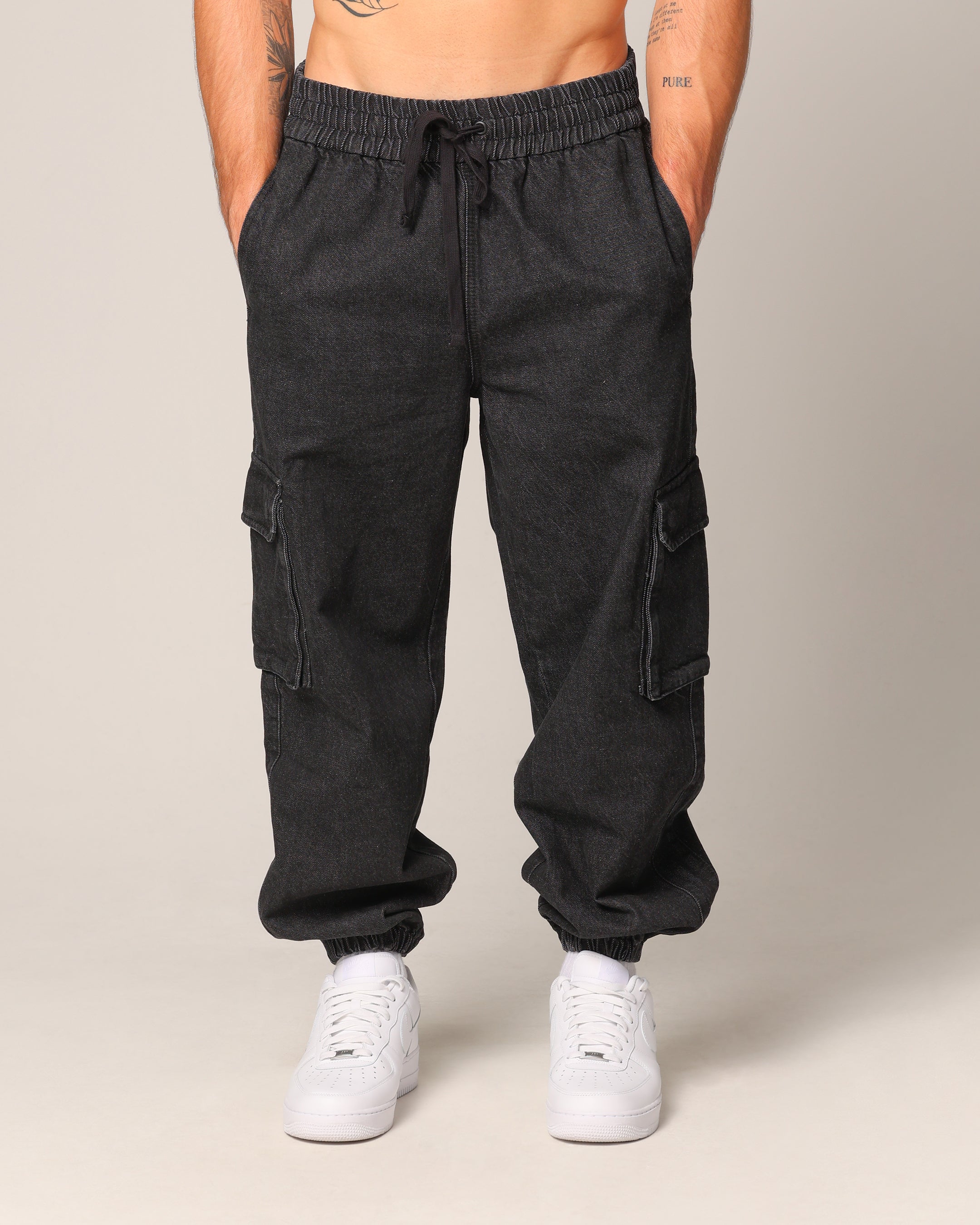 Saint Morta Pertex Baggy Jogger Black Stonewash、mySite、zt4zffjzw