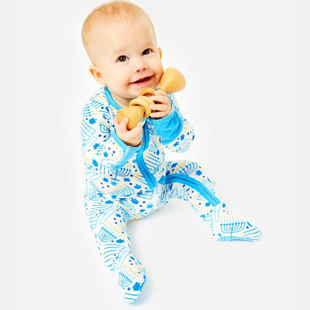 Baby Menorahs Stretchy Footie - (0 - 12M)、mySite、topwebapps