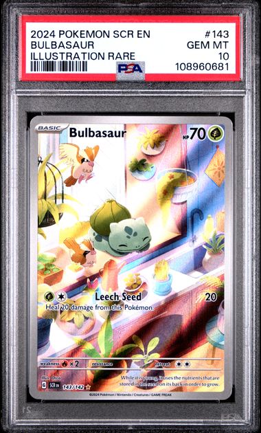 Bulbasaur #143 Illustration Rare PSA 10 Pokemon Stellar Crown 2024、mySite、waistdrama
