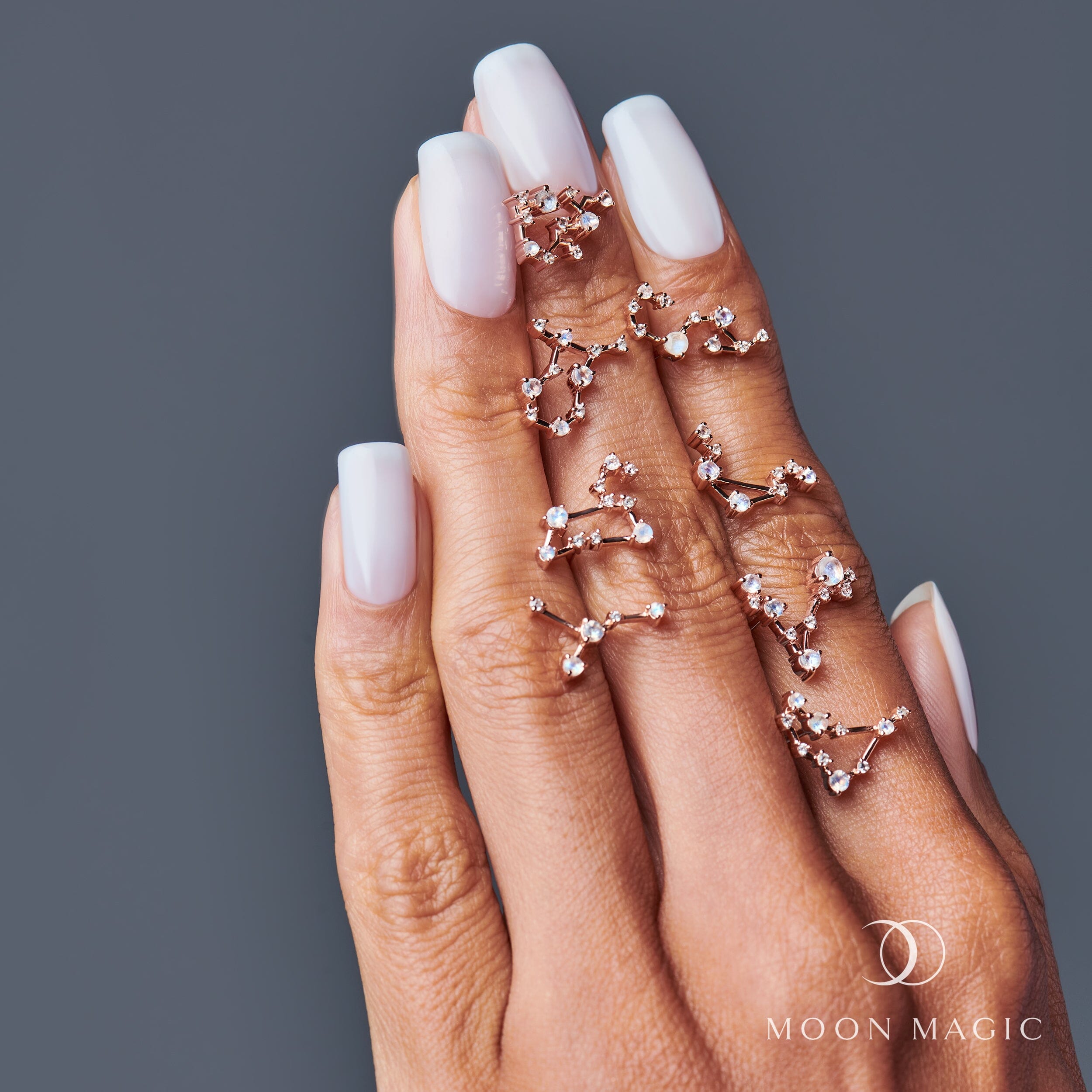 Moonstone Earrings - Sagittarius Zodiac Constellation、mySite、hinf8tx79