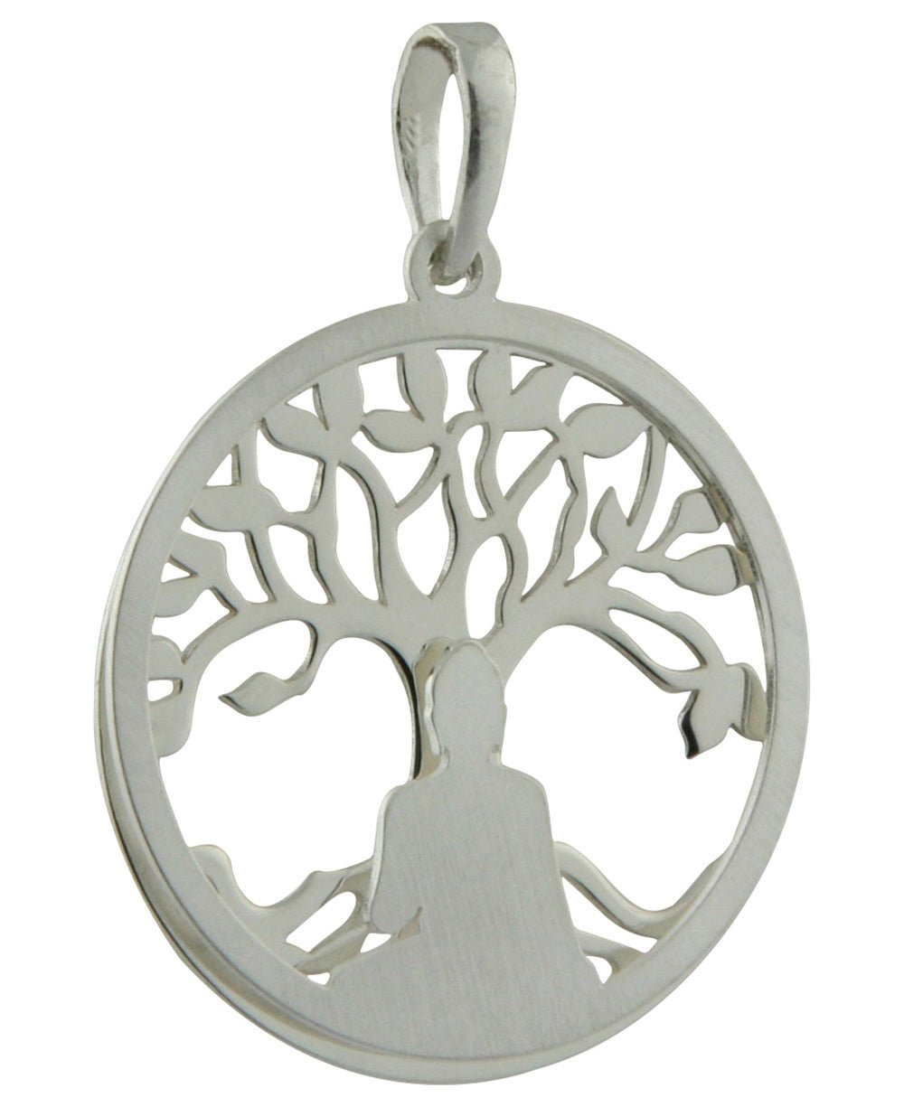 Buddha Pendant with Layered Bodhi Tree in Sterling Silver、mySite、topwebapps