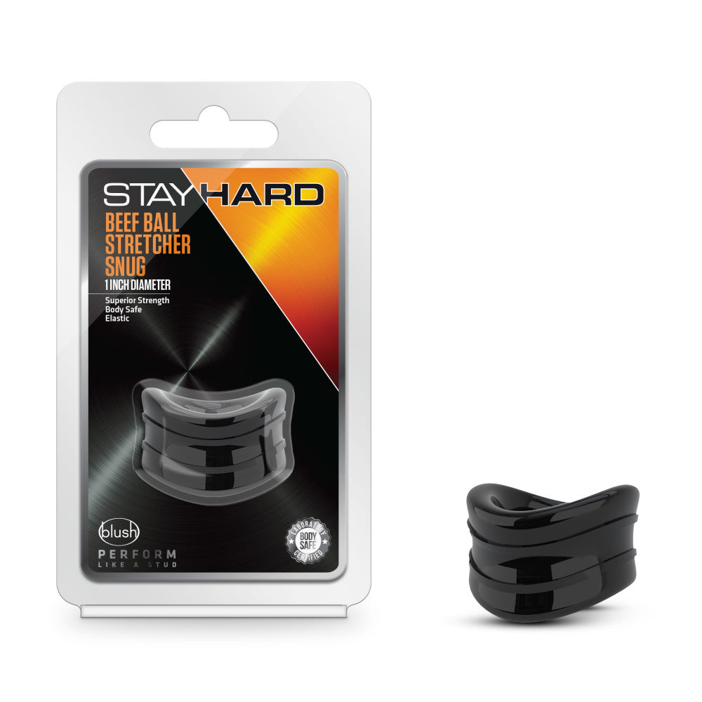 Stay Hard By Blush® | Snug: Black Beef Ball Stretcher - 1-Inch Diameter、mySite、bottomscart