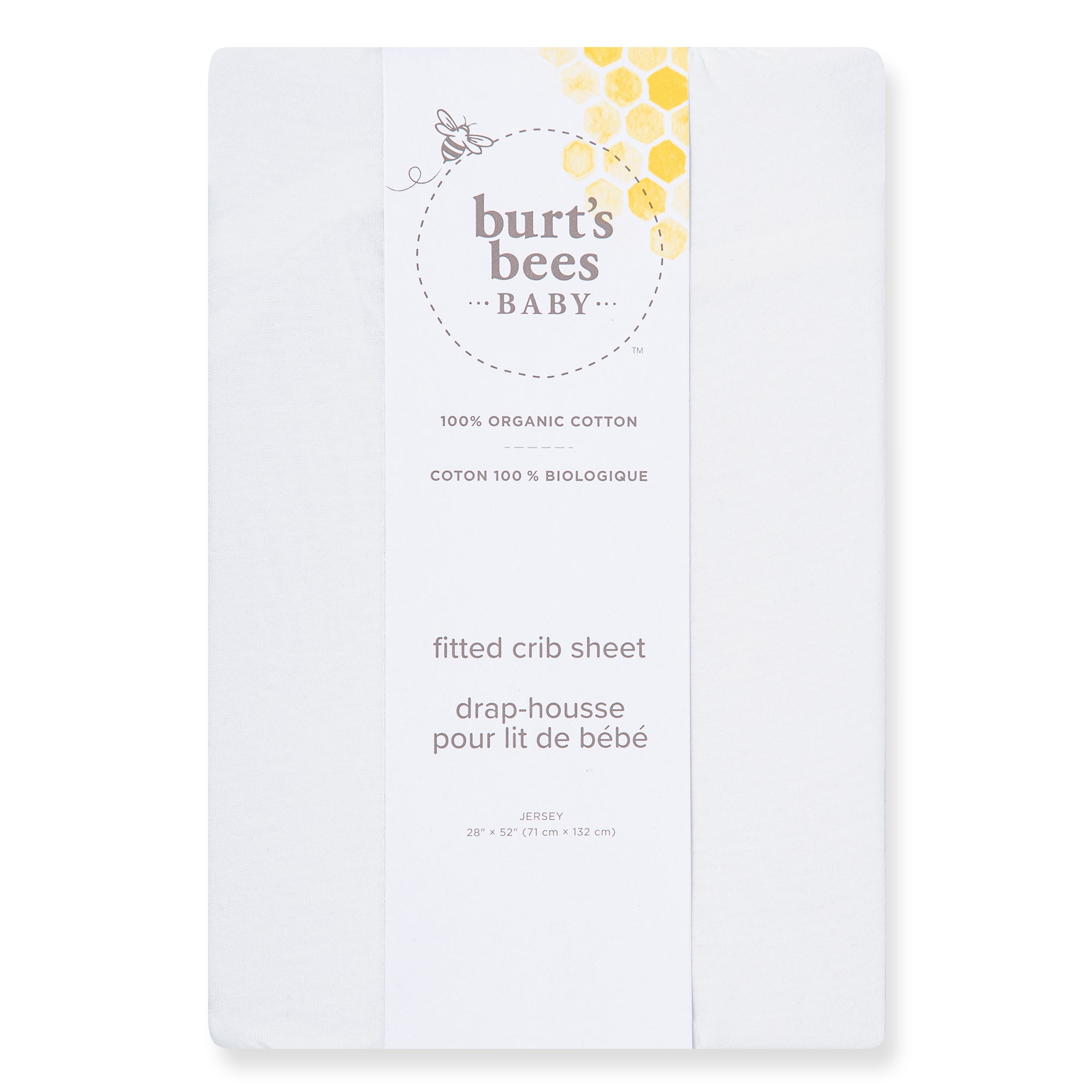  Solid Organic Cotton BEESNUG® Fitted Crib Sheet - Cloud、mySite、layawaytickets