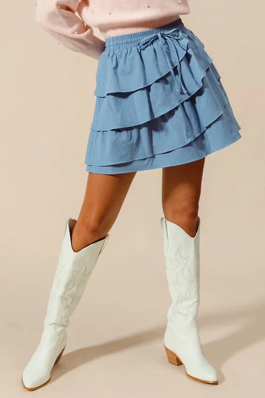  Flirt Factor Ruffle Mini Skirt、mySite、justintrudeaud