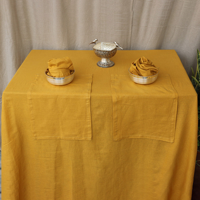 Pure Linen Table Cover | Golden Yellow、mySite、camillekostekn