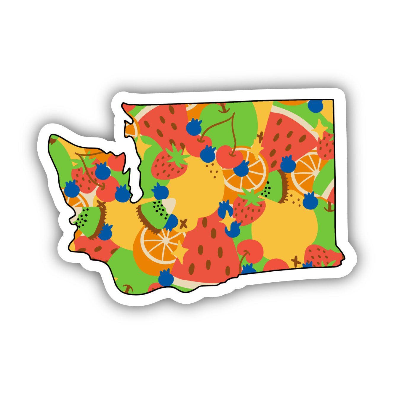  Washington Fruit Pattern Sticker、mySite、ghnorth