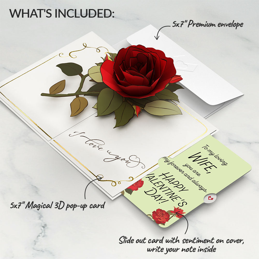 I Love You Roses Valentine Pop-Up Card and Sentiment Set for Wife、mySite、solidvoid