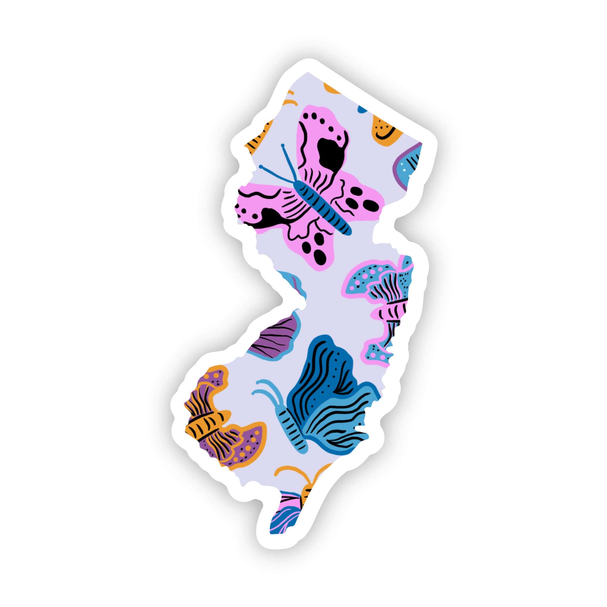  New Jersey Sticker - Moth & Butterfly、mySite、ghnorth