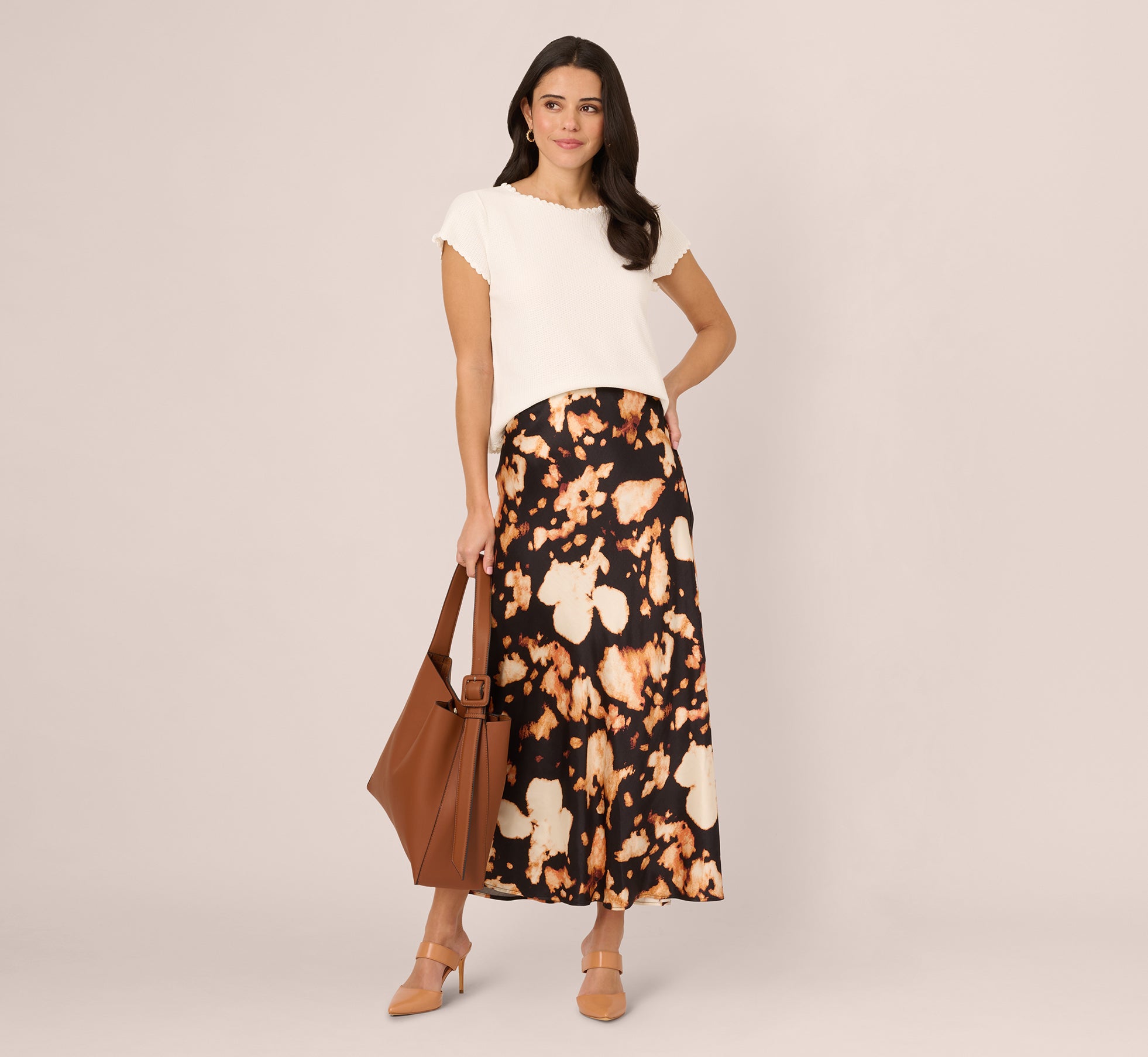 Cap Sleeve Crochet Scallop Sweater Top In Ivory、mySite、solidvoid