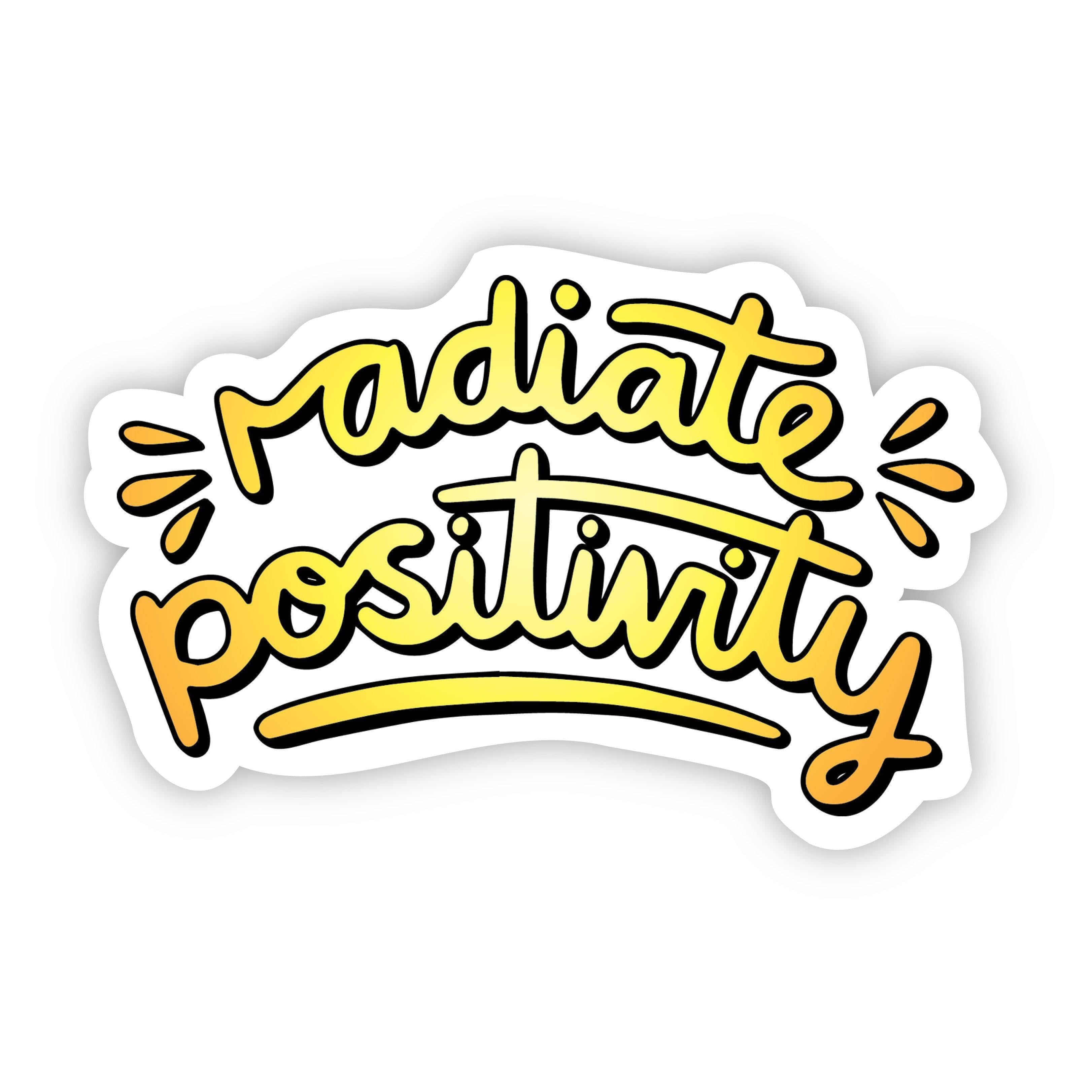  Radiate Positivity Yellow Aesthetic Sticker、mySite、elrpsem3k